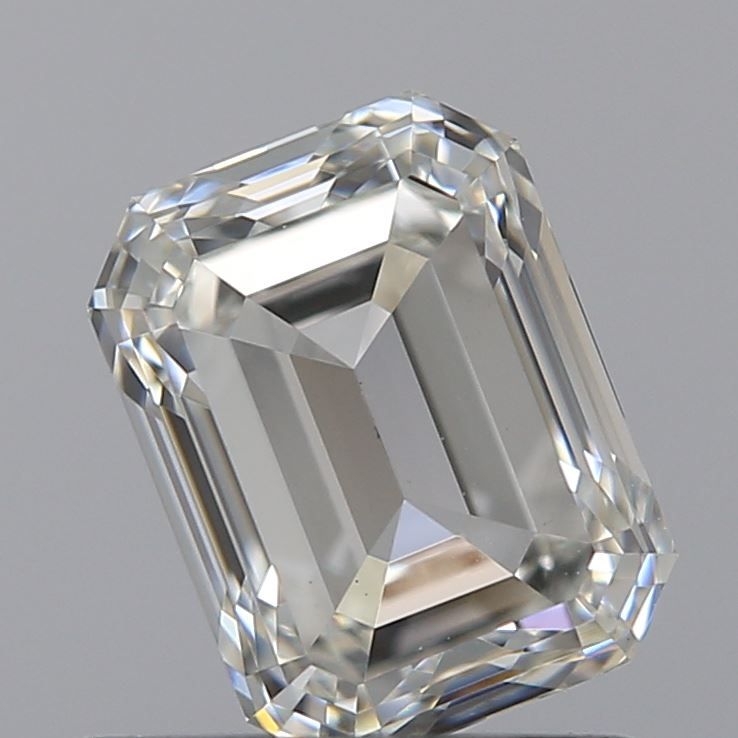 0.9 Carat Emerald Natural Diamond with  Cut Diamond in 14KT  view 1
