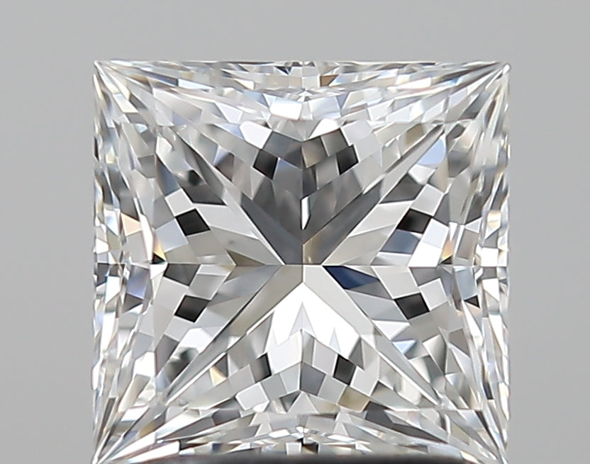 1.6 Carat Princess Natural Diamond with  Cut Diamond in 14KT  view 1
