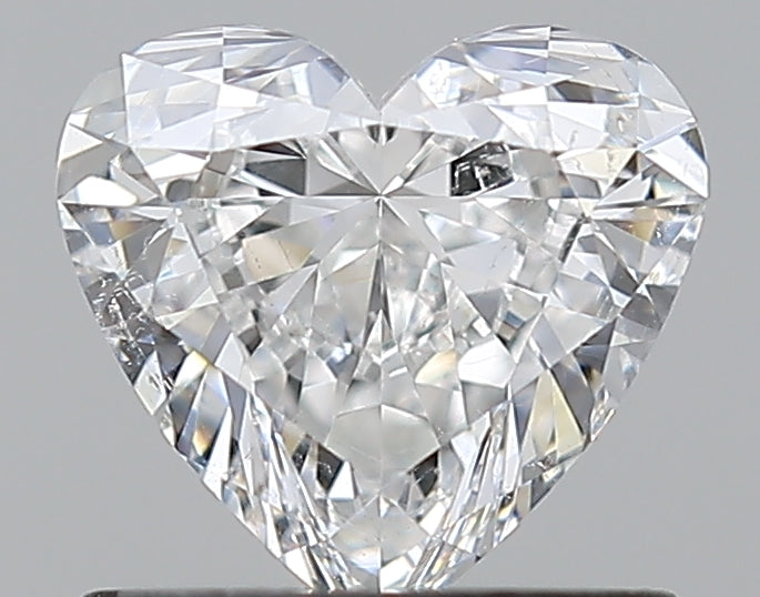0.8 Carat Heart Natural Diamond with  Cut Diamond in 14KT  view 1
