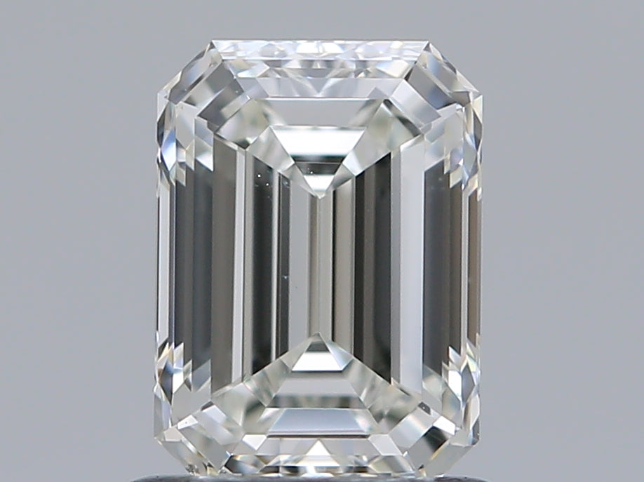 1.0 Carat Emerald Natural Diamond with  Cut Diamond in 14KT  view 1
