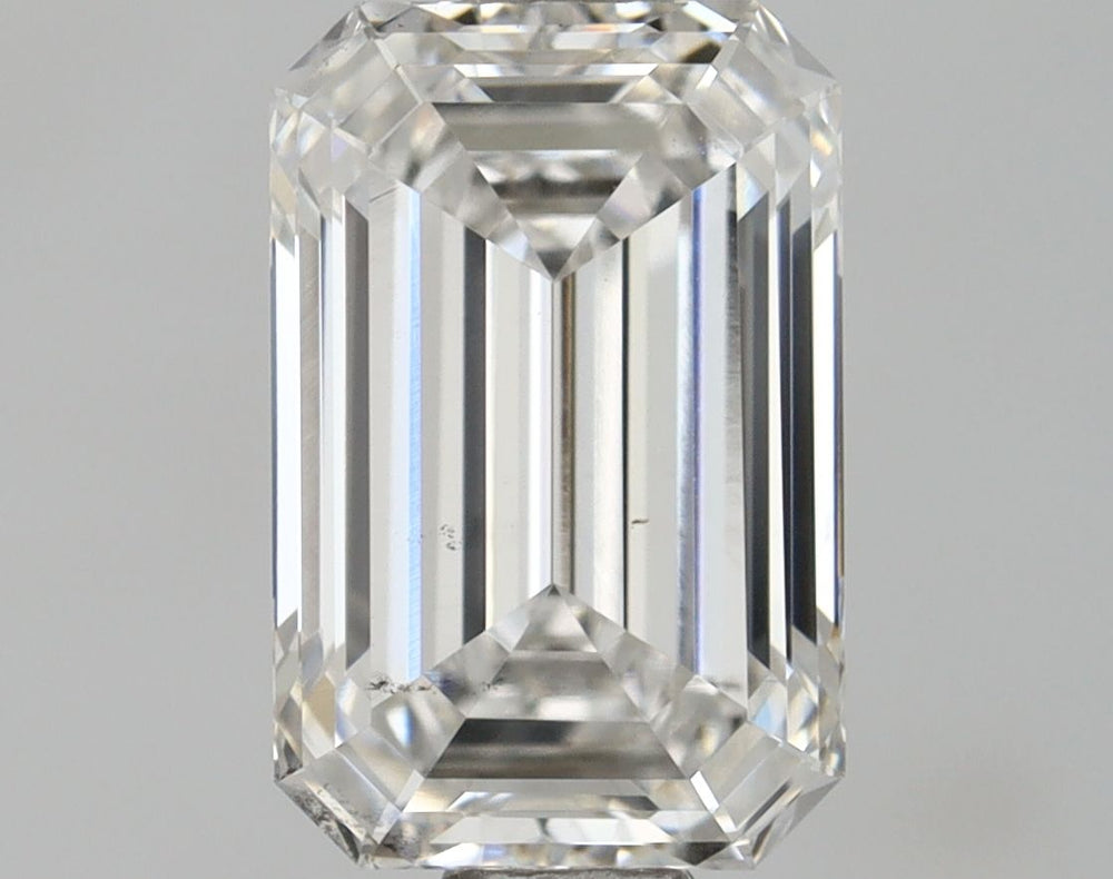 1.02 Carat Emerald Lab Diamond with  Cut Diamond in 14KT  view 1
