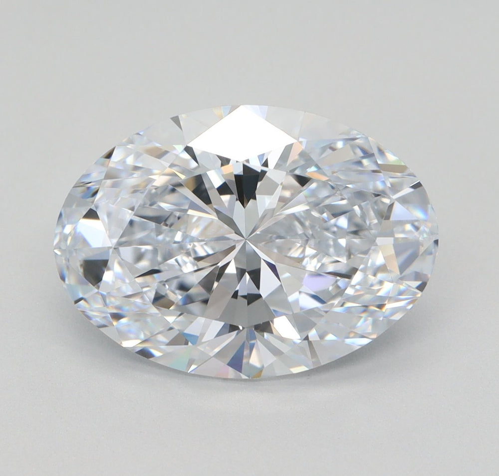 3.38 Carat Oval Lab Diamond with  Cut Diamond in 14KT  view 1
