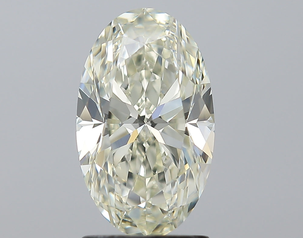 2.01 Carat Oval Natural Diamond with  Cut Diamond in 14KT  view 1

