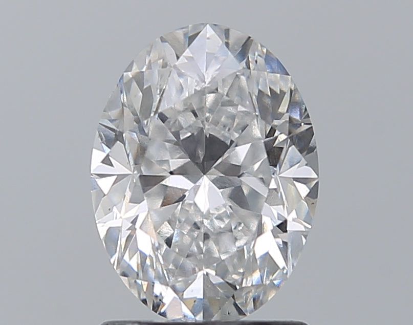1.5 Carat Oval Natural Diamond with  Cut Diamond in 14KT  view 1
