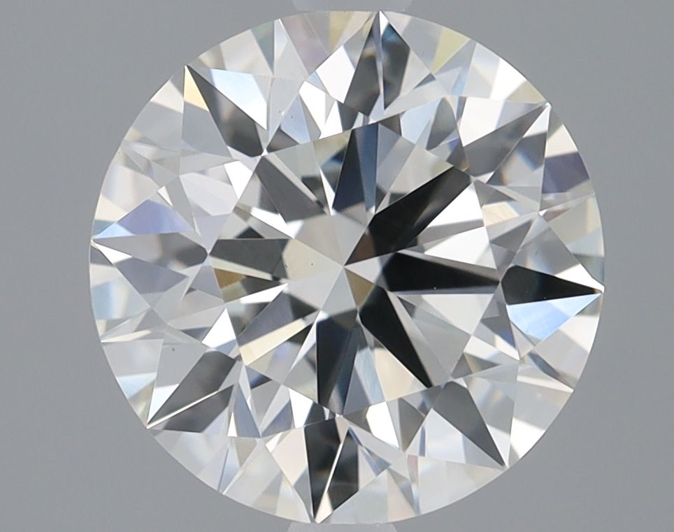 2.58 Carat Round Lab Diamond with  Cut Diamond in 14KT  view 1

