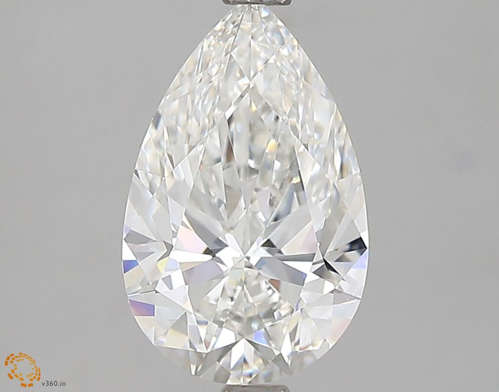 2.01 Carat Pear Lab Diamond with  Cut Diamond in 14KT  view 1

