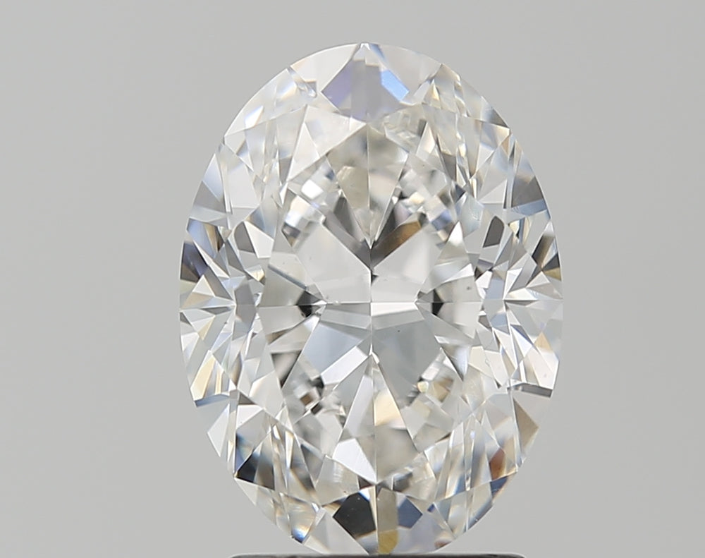 2.51 Carat Oval Natural Diamond with  Cut Diamond in 14KT  view 1
