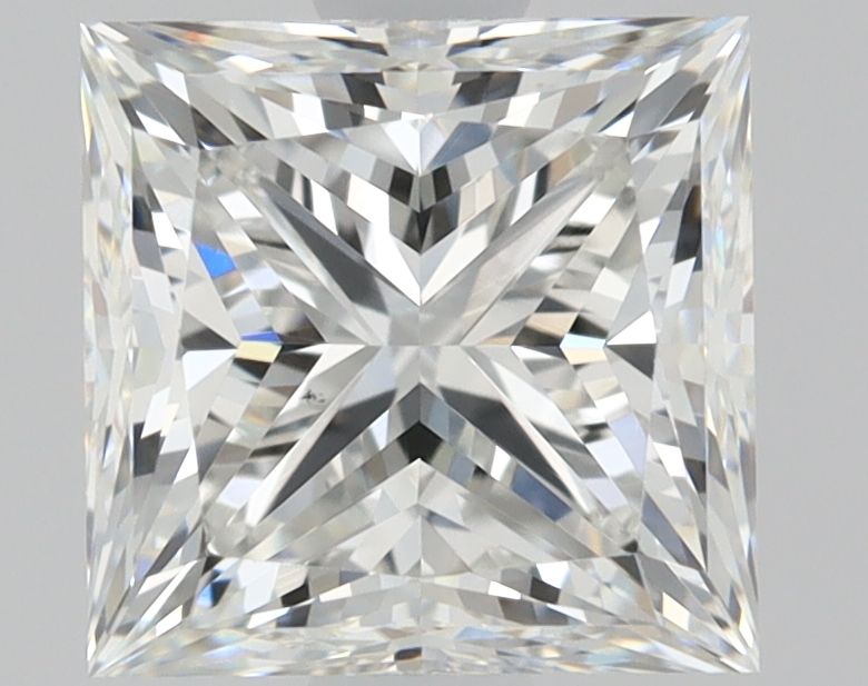 1.21 Carat Princess Natural Diamond with  Cut Diamond in 14KT  view 1
