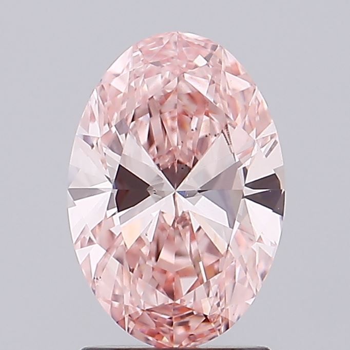 1.55 Carat Oval Lab Diamond with  Cut Diamond in 14KT  view 1
