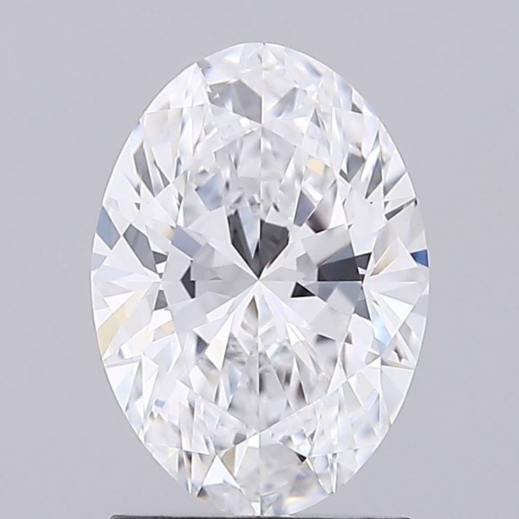 1.49 Carat Oval Lab Diamond with  Cut Diamond in 14KT  view 1
