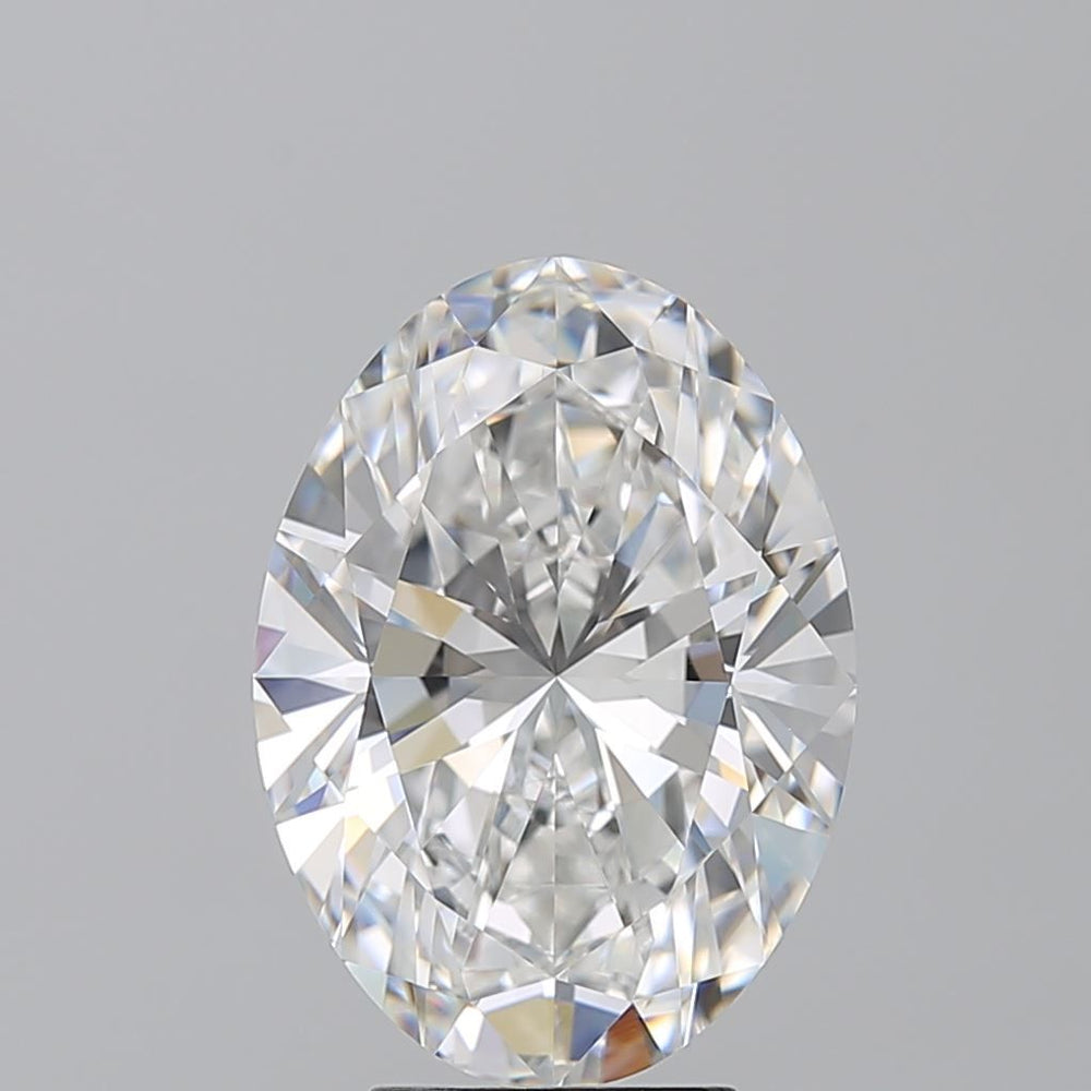 5.01 Carat Oval Natural Diamond with  Cut Diamond in 14KT  view 1
