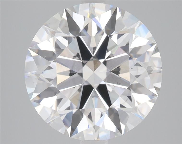 4.53 Carat Round Lab Diamond with  Cut Diamond in 14KT  view 1
