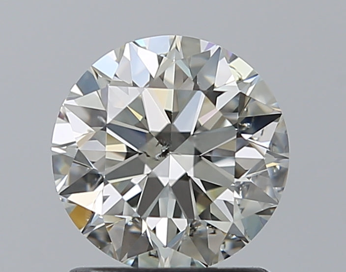 1.21 Carat Round Natural Diamond with  Cut Diamond in 14KT  view 1
