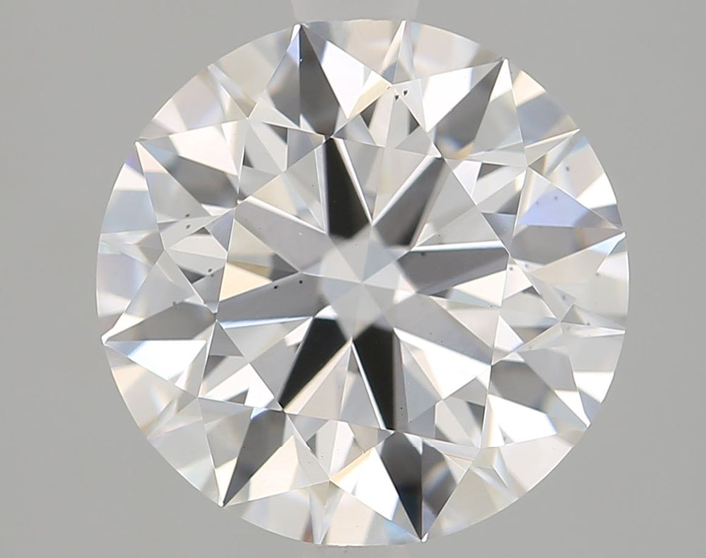 3.05 Carat Round Lab Diamond with  Cut Diamond in 14KT  view 1
