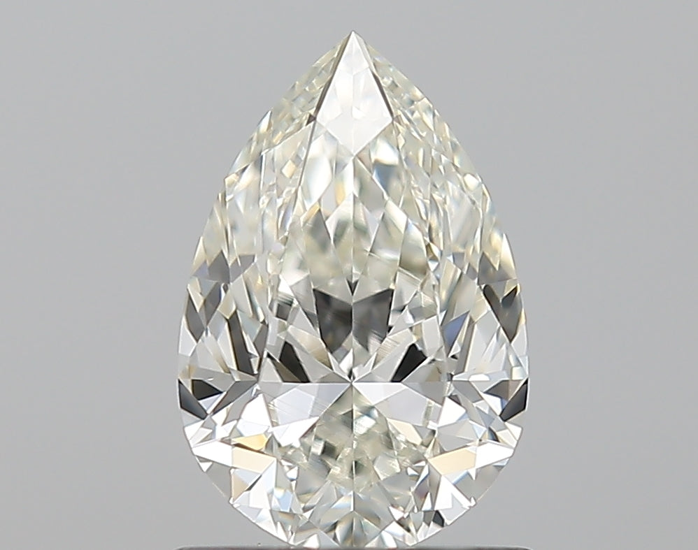 1.0 Carat Pear Natural Diamond with  Cut Diamond in 14KT  view 1
