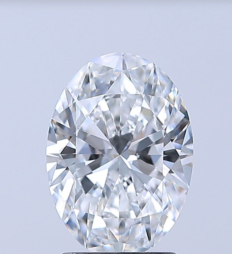 2.0 Carat Oval Lab Diamond with  Cut Diamond in 14KT  view 1
