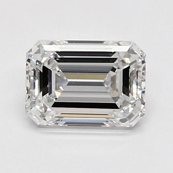 1.06 Carat Emerald Lab Diamond with  Cut Diamond in 14KT  view 1
