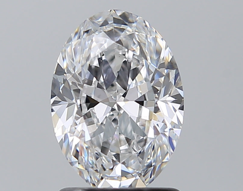 1.5 Carat Oval Natural Diamond with  Cut Diamond in 14KT  view 1
