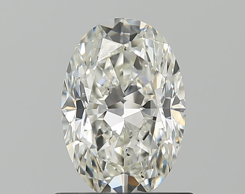 1.0 Carat Oval Natural Diamond with  Cut Diamond in 14KT  view 1
