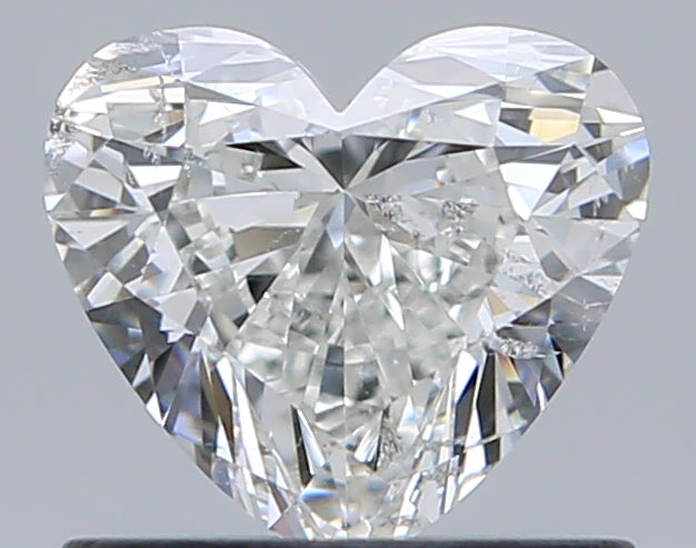 0.75 Carat Heart Natural Diamond with  Cut Diamond in 14KT  view 1
