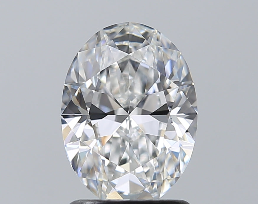 1.5 Carat Oval Natural Diamond with  Cut Diamond in 14KT  view 1
