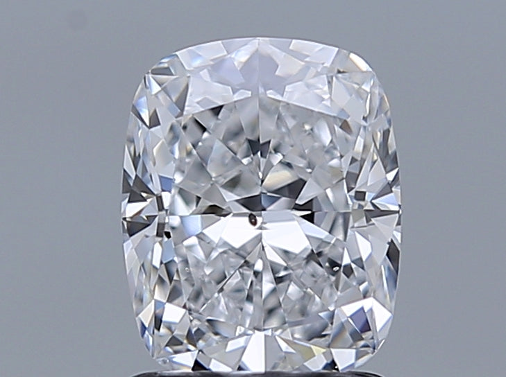 1.5 Carat Cushion Natural Diamond with  Cut Diamond in 14KT  view 1

