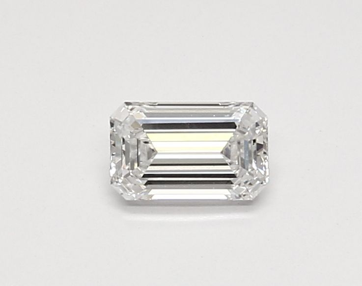 0.43 Carat Emerald Lab Diamond with  Cut Diamond in 14KT  view 1
