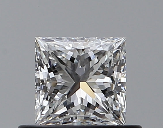 0.5 Carat Princess Natural Diamond with  Cut Diamond in 14KT  view 1

