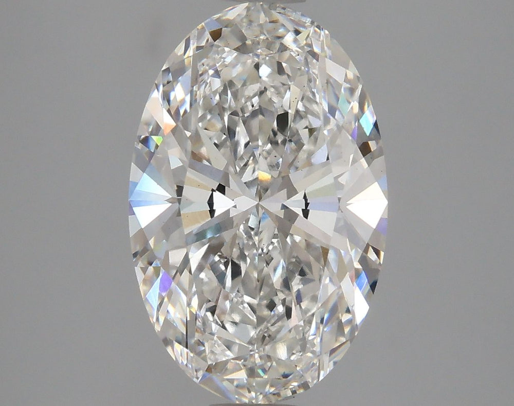 2.85 Carat Oval Lab Diamond with  Cut Diamond in 14KT  view 1
