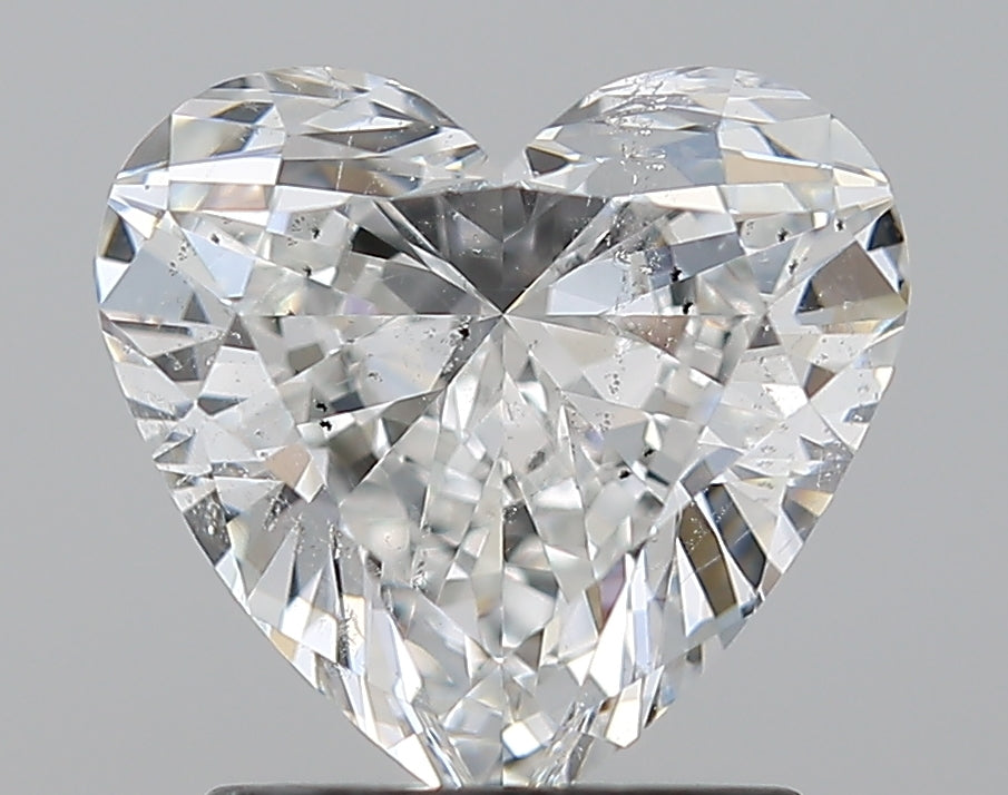 1.55 Carat Heart Natural Diamond with  Cut Diamond in 14KT  view 1
