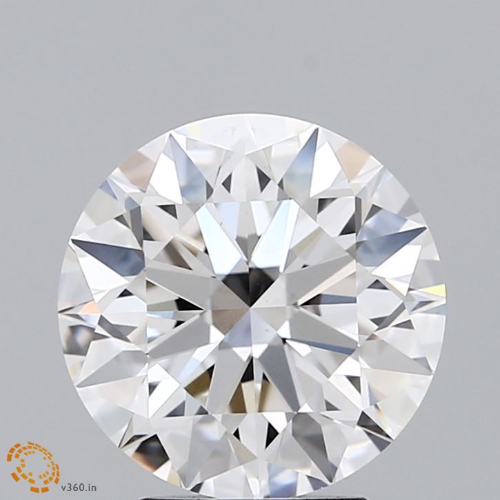 3.04 Carat Round Lab Diamond with  Cut Diamond in 14KT  view 1
