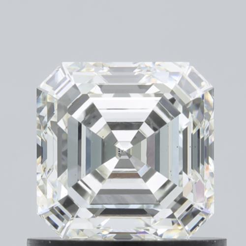 2.25 Carat Emerald Lab Diamond with  Cut Diamond in 14KT  view 1

