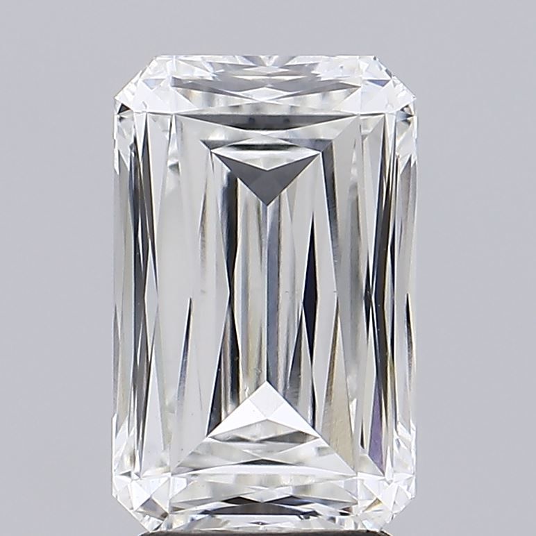 4.51 Carat Radiant Lab Diamond with  Cut Diamond in 14KT  view 1
