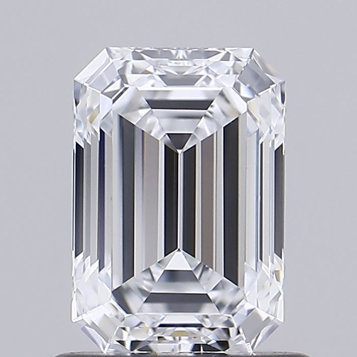 1.04 Carat Emerald Lab Diamond with  Cut Diamond in 14KT  view 1
