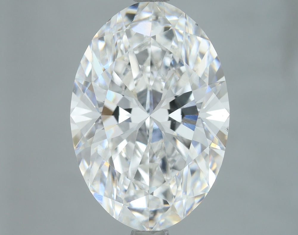 4.0 Carat Oval Lab Diamond with  Cut Diamond in 14KT  view 1

