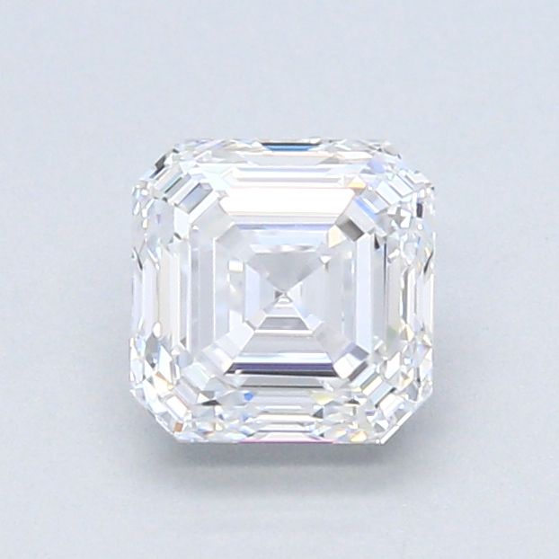 1.03 Carat Asscher Natural Diamond with  Cut Diamond in 14KT  view 1
