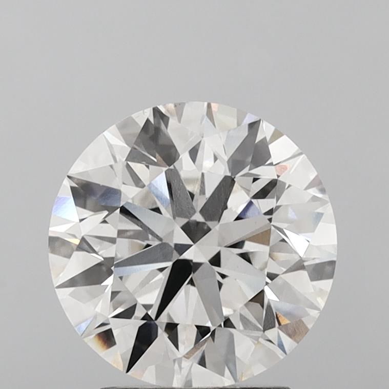 3.51 Carat Round Lab Diamond with  Cut Diamond in 14KT  view 1
