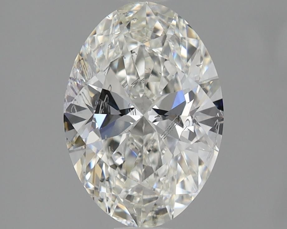 1.7 Carat Oval Lab Diamond with  Cut Diamond in 14KT  view 1
