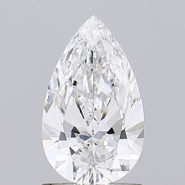 1.01 Carat Pear Lab Diamond with  Cut Diamond in 14KT  view 1

