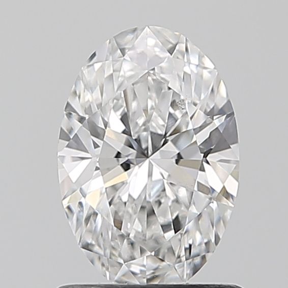 0.95 Carat Oval Lab Diamond with  Cut Diamond in 14KT  view 1
