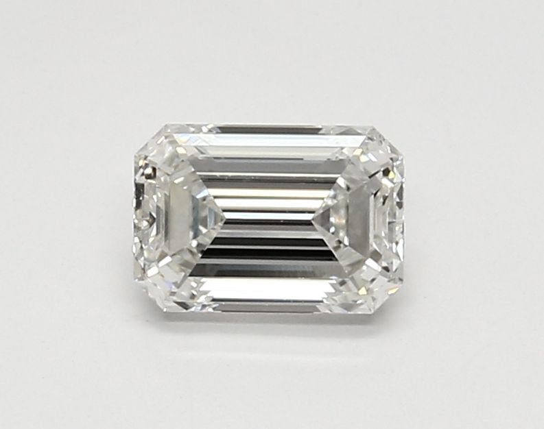 1.01 Carat Emerald Lab Diamond with  Cut Diamond in 14KT  view 1
