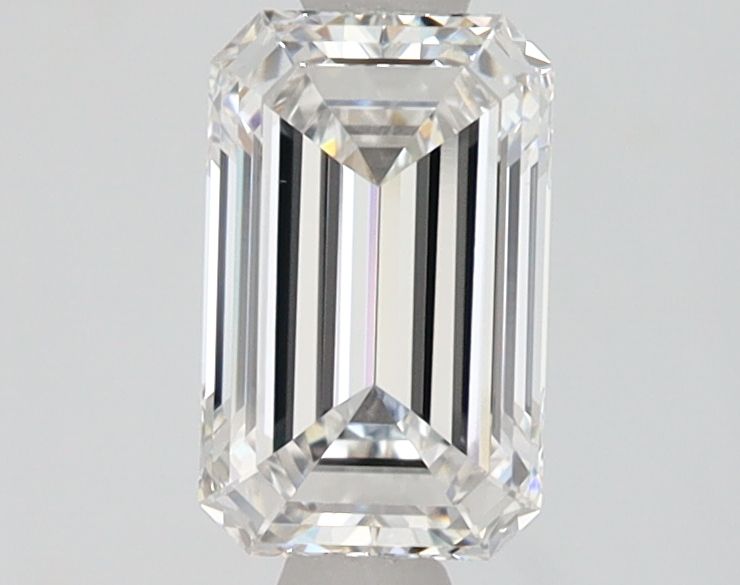 1.04 Carat Emerald Lab Diamond with  Cut Diamond in 14KT  view 1
