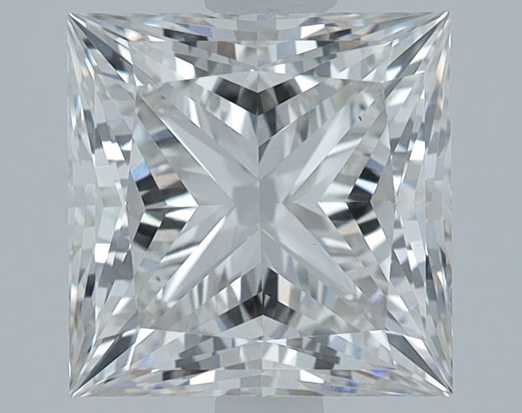 2.17 Carat Princess Lab Diamond with  Cut Diamond in 14KT  view 1
