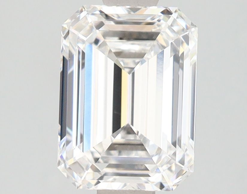 2.04 Carat Emerald Lab Diamond with  Cut Diamond in 14KT  view 1
