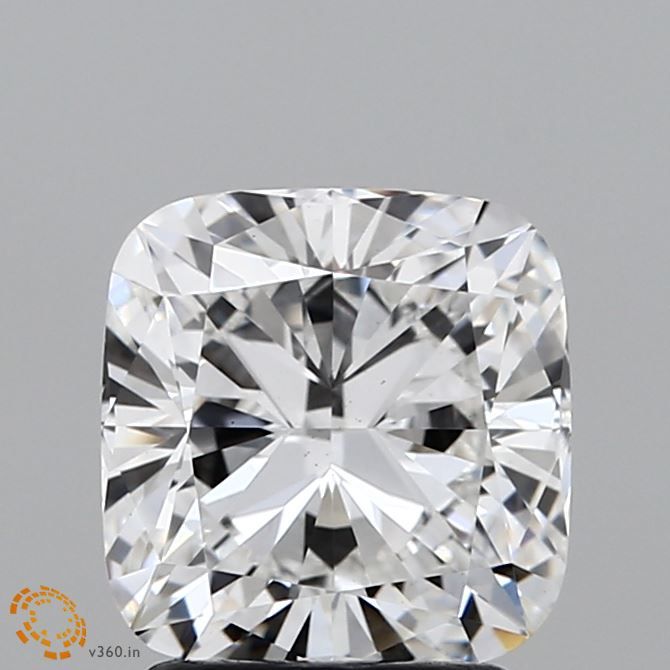 2.09 Carat Cushion Lab Diamond with  Cut Diamond in 14KT  view 1
