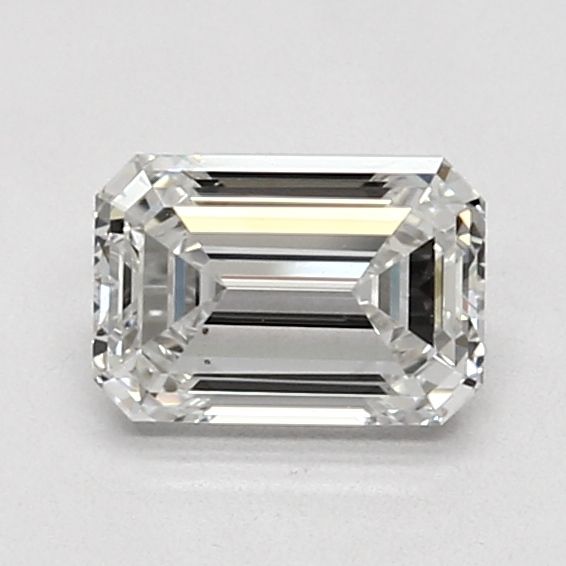 1.0 Carat Emerald Lab Diamond with  Cut Diamond in 14KT  view 1
