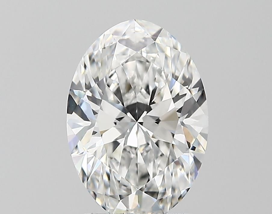 2.03 Carat Oval Lab Diamond with  Cut Diamond in 14KT  view 1
