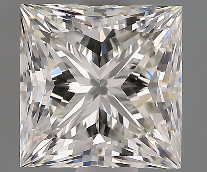 1.5 Carat Princess Natural Diamond with  Cut Diamond in 14KT  view 1

