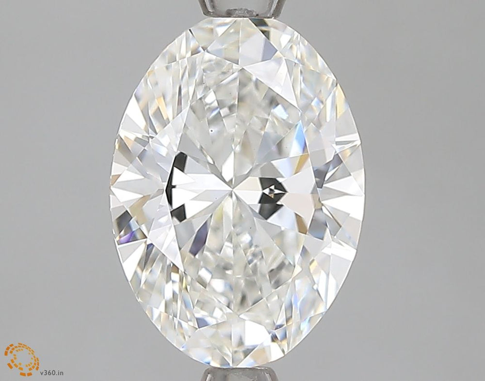 1.63 Carat Oval Lab Diamond with  Cut Diamond in 14KT  view 1
