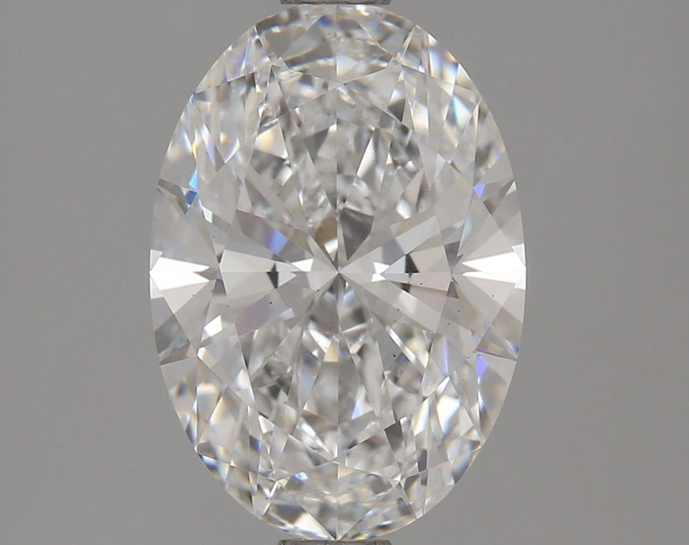 1.92 Carat Oval Lab Diamond with  Cut Diamond in 14KT  view 1
